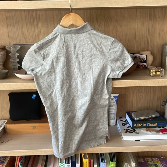 Ralph Lauren fitted grey with white stripe polo size medium - Picture 2 of 4